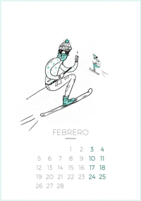 Calendario 2018 - Febrero